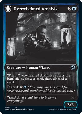Overwhelmed Archivist // Archive Haunt [Innistrad: Double Feature] | Devastation Store