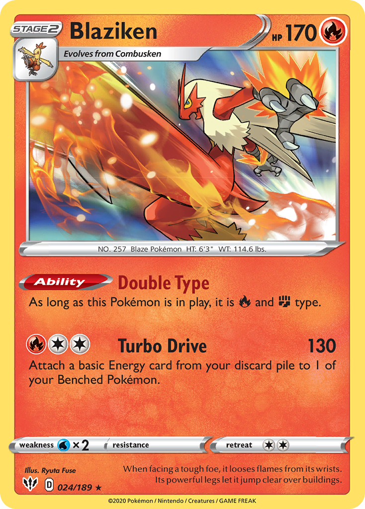 Blaziken (024/189) [Sword & Shield: Darkness Ablaze] | Devastation Store