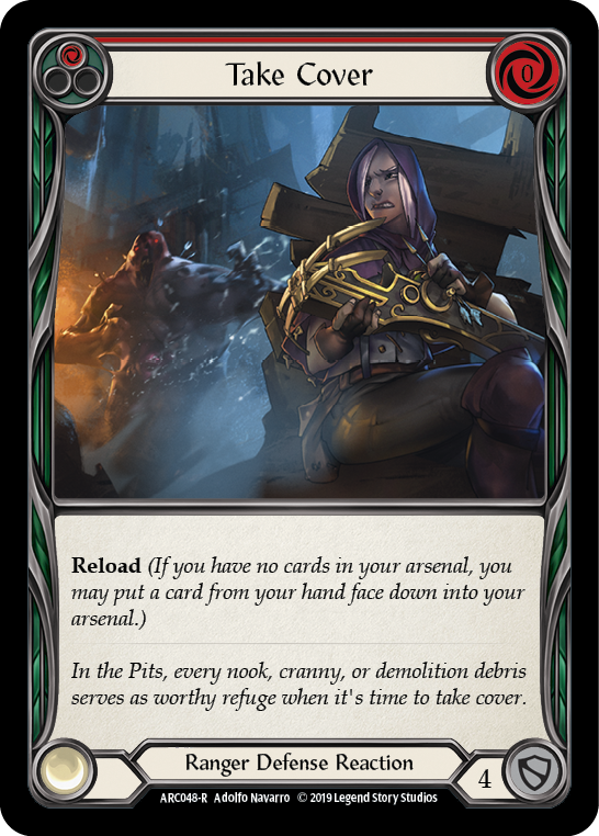 Take Cover (Red) [ARC048-R] 1st Edition Normal - Devastation Store | Devastation Store