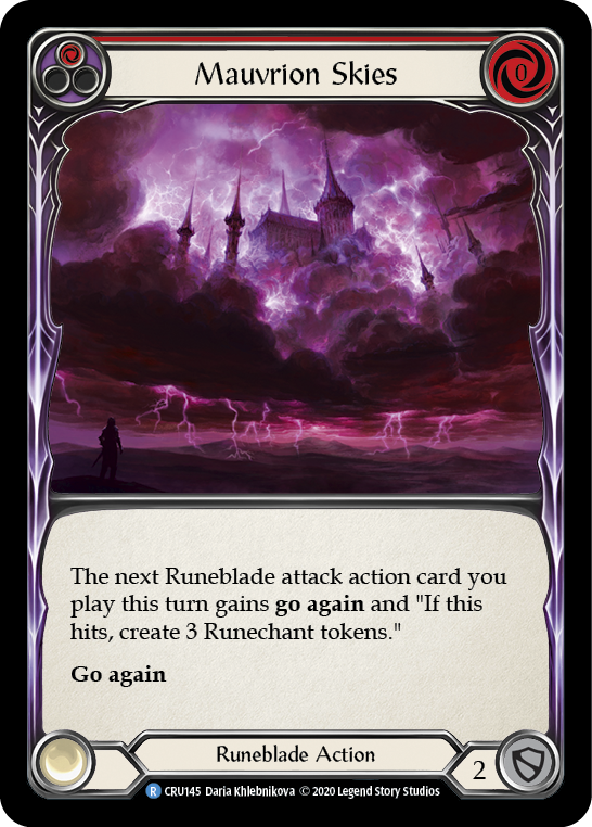 Mauvrion Skies (Red) [CRU145] 1st Edition Rainbow Foil - Devastation Store | Devastation Store