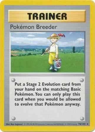 Pokemon Breeder (76/102) [Base Set Shadowless Unlimited] | Devastation Store