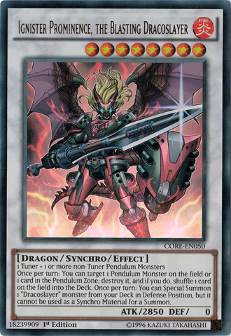 Ignister Prominence, the Blasting Dracoslayer [CORE-EN050] Ultra Rare | Devastation Store