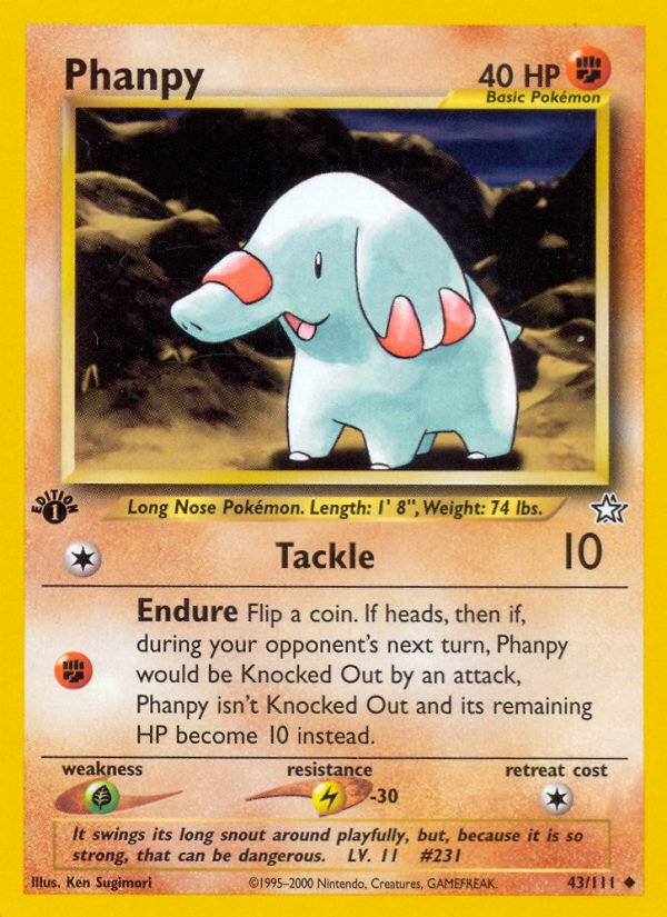 Phanpy (43/111) [Neo Genesis 1st Edition] | Devastation Store