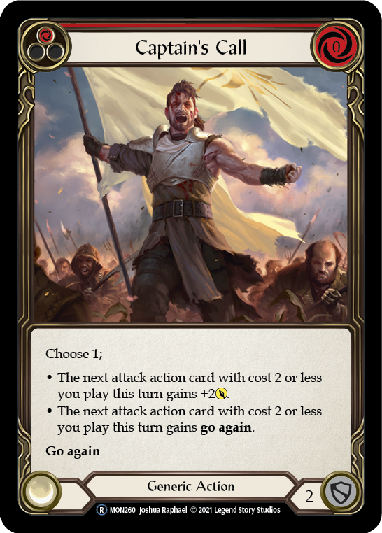Captain's Call (Red) (Rainbow Foil) [U-MON260-RF] Unlimited Edition Rainbow Foil | Devastation Store