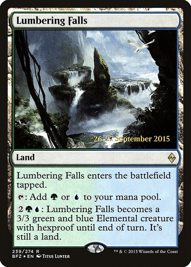 Lumbering Falls  [Battle for Zendikar Prerelease Promos] | Devastation Store