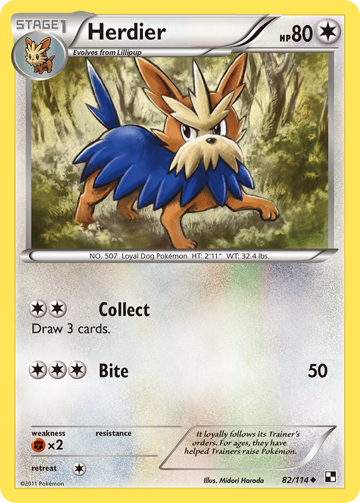 Herdier (82/114) [Black & White: Base Set] | Devastation Store