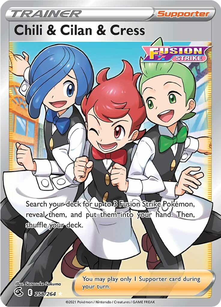 Chili & Cilan & Cress (258/264) [Sword & Shield: Fusion Strike] | Devastation Store