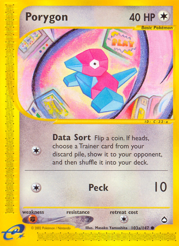 Porygon (103a/147) [Aquapolis] | Devastation Store