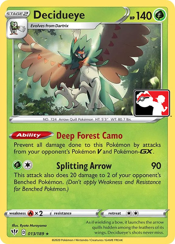 Decidueye (013/189) [Prize Pack Series One] | Devastation Store