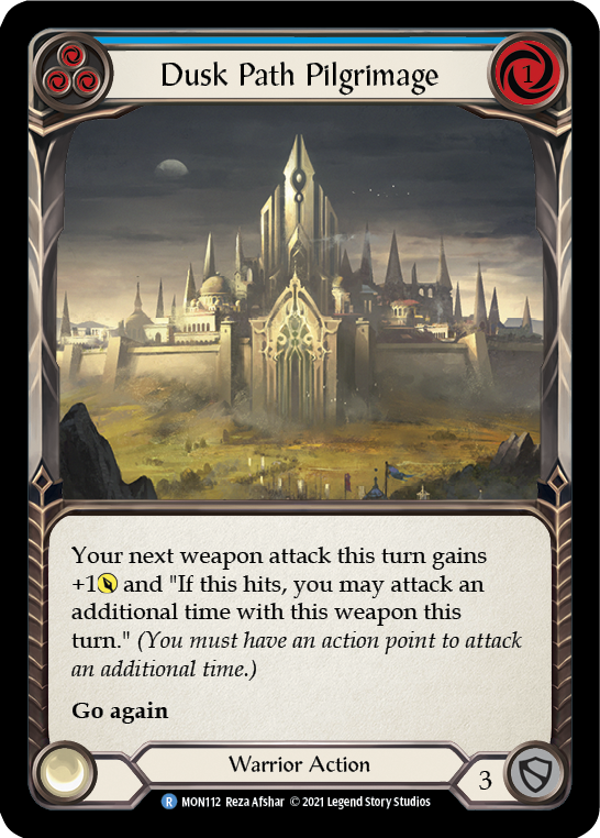 Dusk Path Pilgrimage (Blue) (Rainbow Foil) [MON112-RF] 1st Edition Rainbow Foil - Devastation Store | Devastation Store