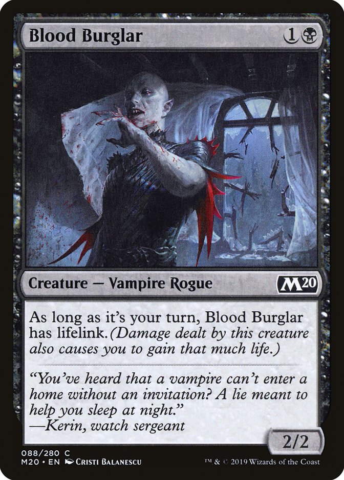 Blood Burglar [Core Set 2020] | Devastation Store