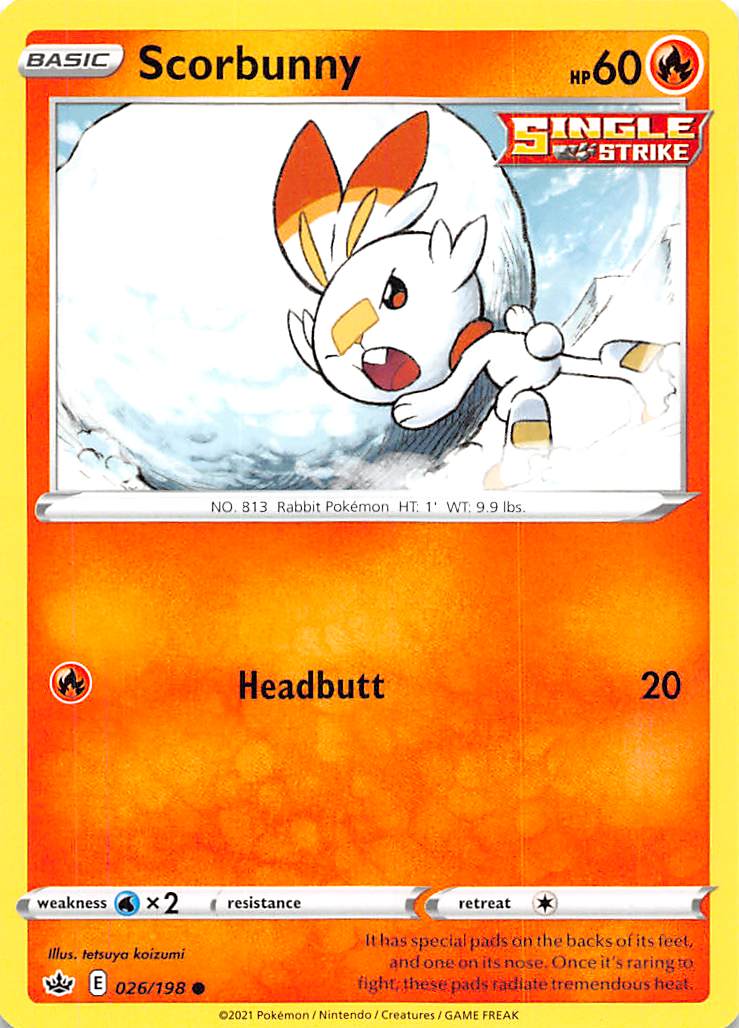 Scorbunny (026/198) [Sword & Shield: Chilling Reign] | Devastation Store