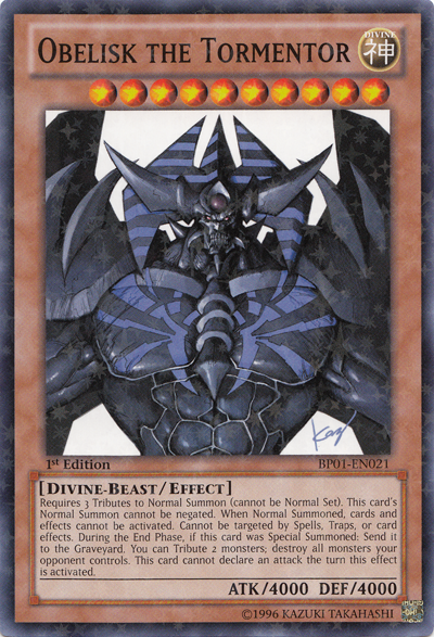 Obelisk the Tormentor [BP01-EN021] Starfoil Rare | Devastation Store