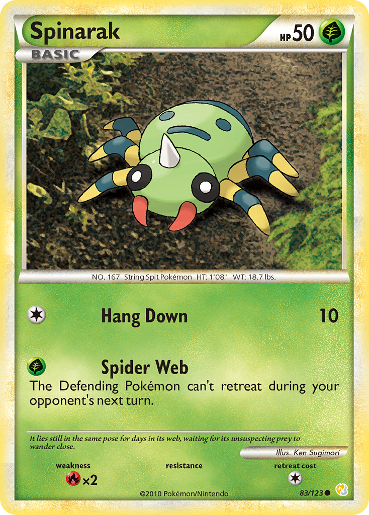 Spinarak (83/123) [HeartGold & SoulSilver: Base Set] | Devastation Store