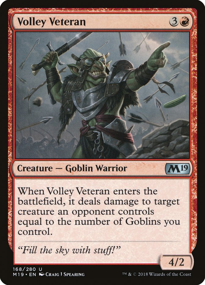 Volley Veteran [Core Set 2019] - Devastation Store | Devastation Store