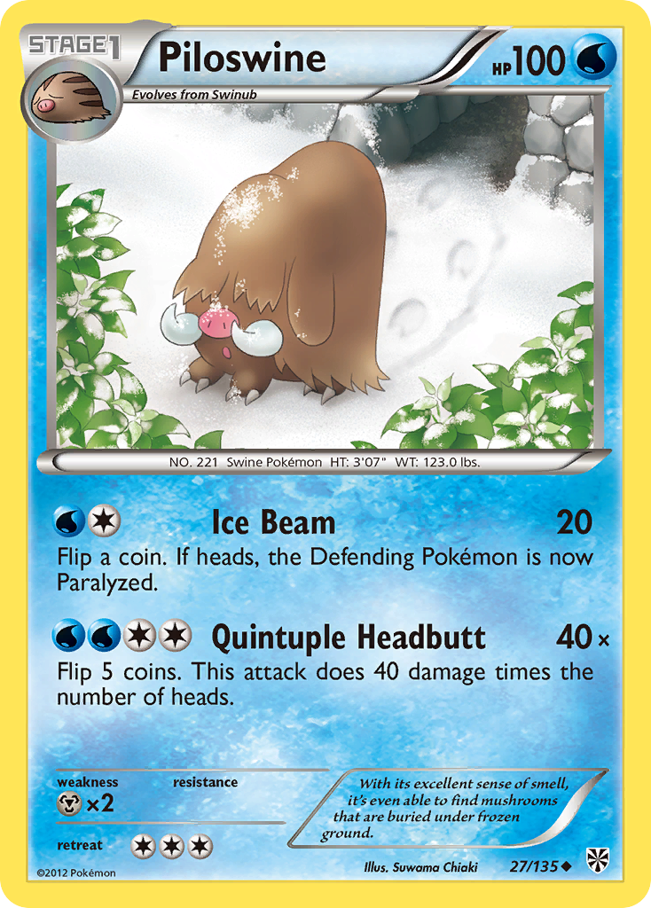 Piloswine (27/135) [Black & White: Plasma Storm] | Devastation Store