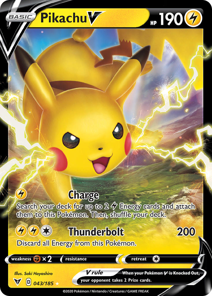 Pikachu V (043/185) [Sword & Shield: Vivid Voltage] | Devastation Store