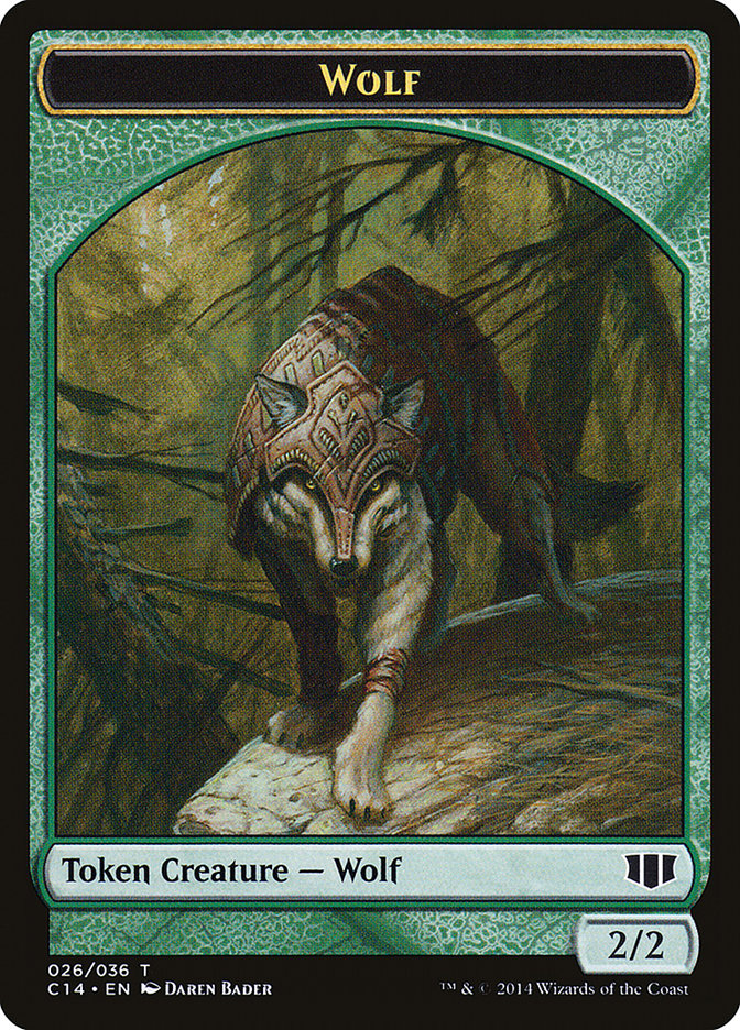 Treefolk // Wolf Double-sided Token [Commander 2014 Tokens] | Devastation Store