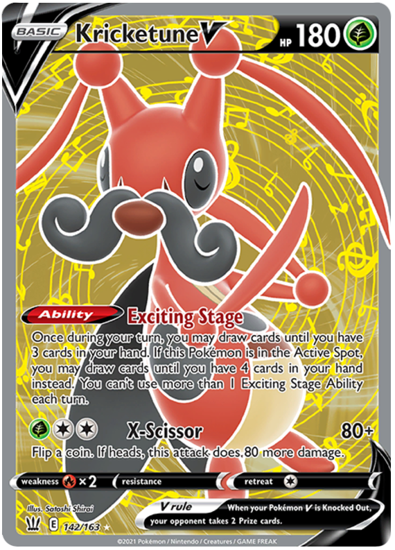 Kricketune V (142/163) [Sword & Shield: Battle Styles] | Devastation Store