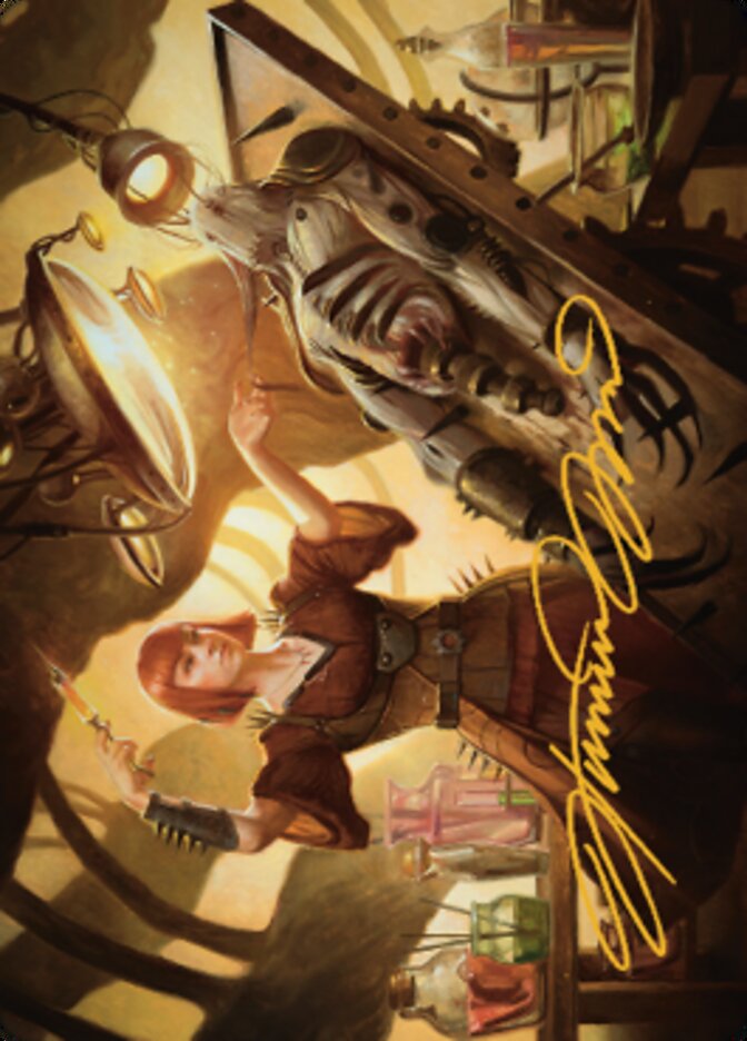 Ashnod, Flesh Mechanist Art Card (Gold-Stamped Signature) [The Brothers' War Art Series] | Devastation Store