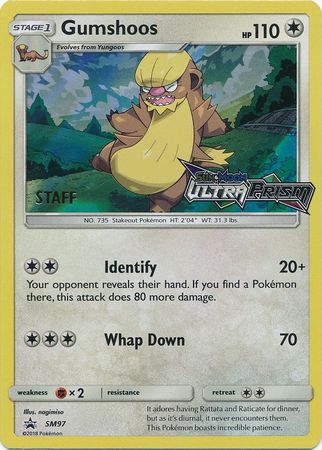 Gumshoos (SM97) (Staff Prerelease Promo) [Sun & Moon: Black Star Promos] | Devastation Store