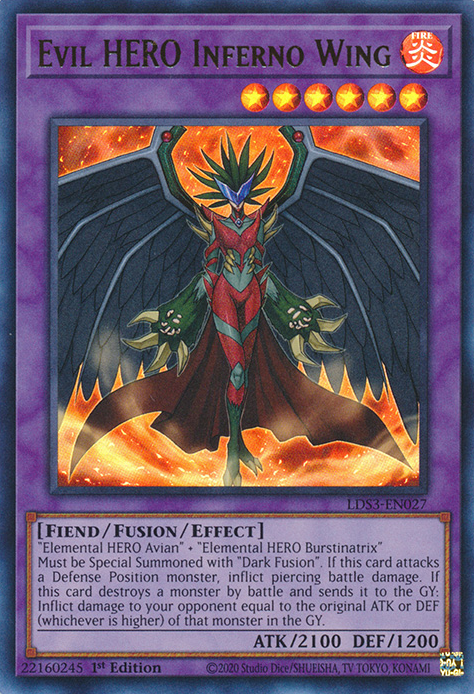 Evil HERO Inferno Wing [LDS3-EN027] Ultra Rare | Devastation Store