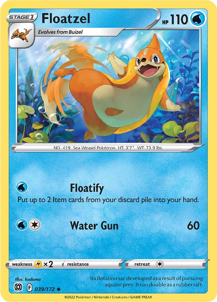 Floatzel (039/172) [Sword & Shield: Brilliant Stars] | Devastation Store