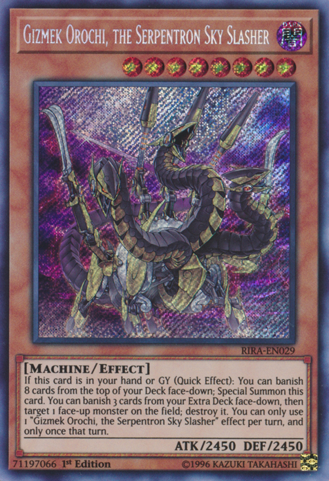Gizmek Orochi, the Serpentron Sky Slasher [RIRA-EN029] Secret Rare | Devastation Store