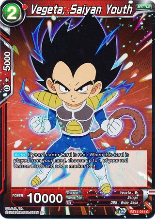 Vegeta, Saiyan Youth [BT11-011] | Devastation Store