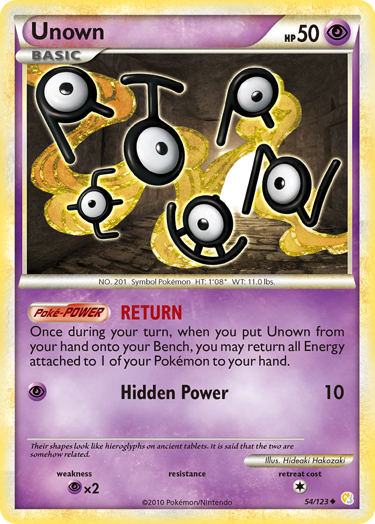 Unown (54/123) [HeartGold & SoulSilver: Base Set] | Devastation Store