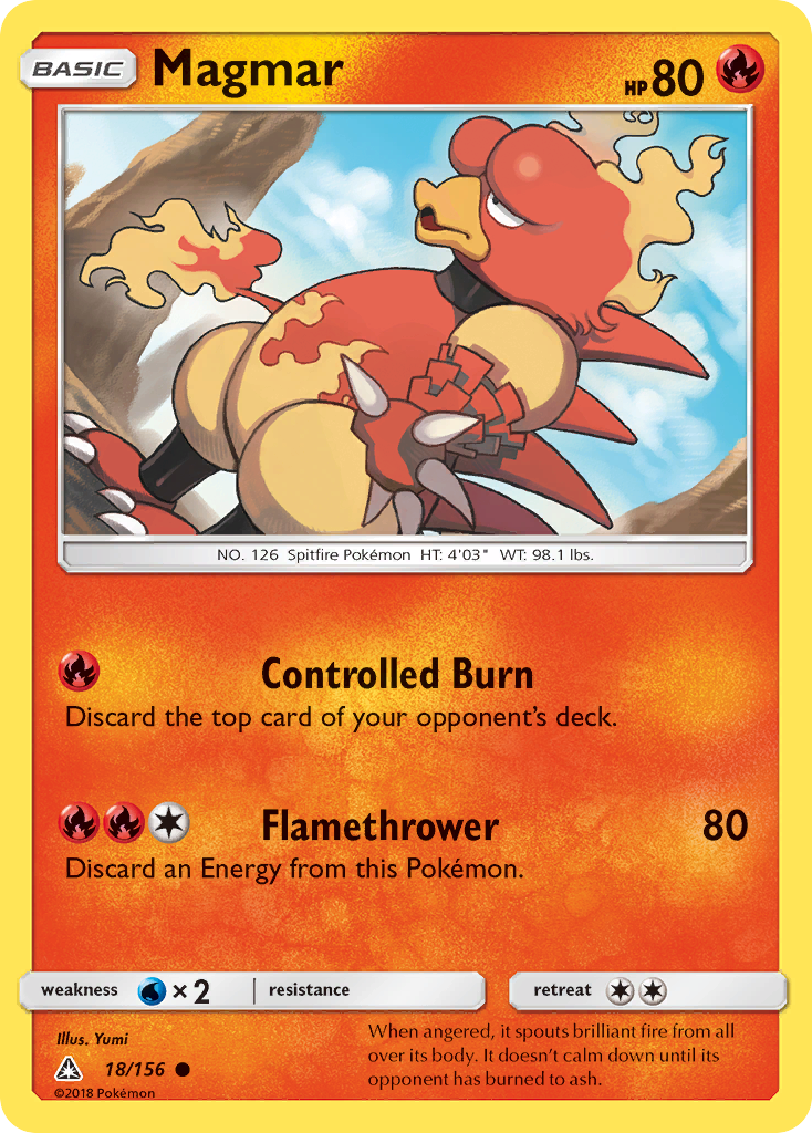 Magmar (18/156) [Sun & Moon: Ultra Prism] | Devastation Store