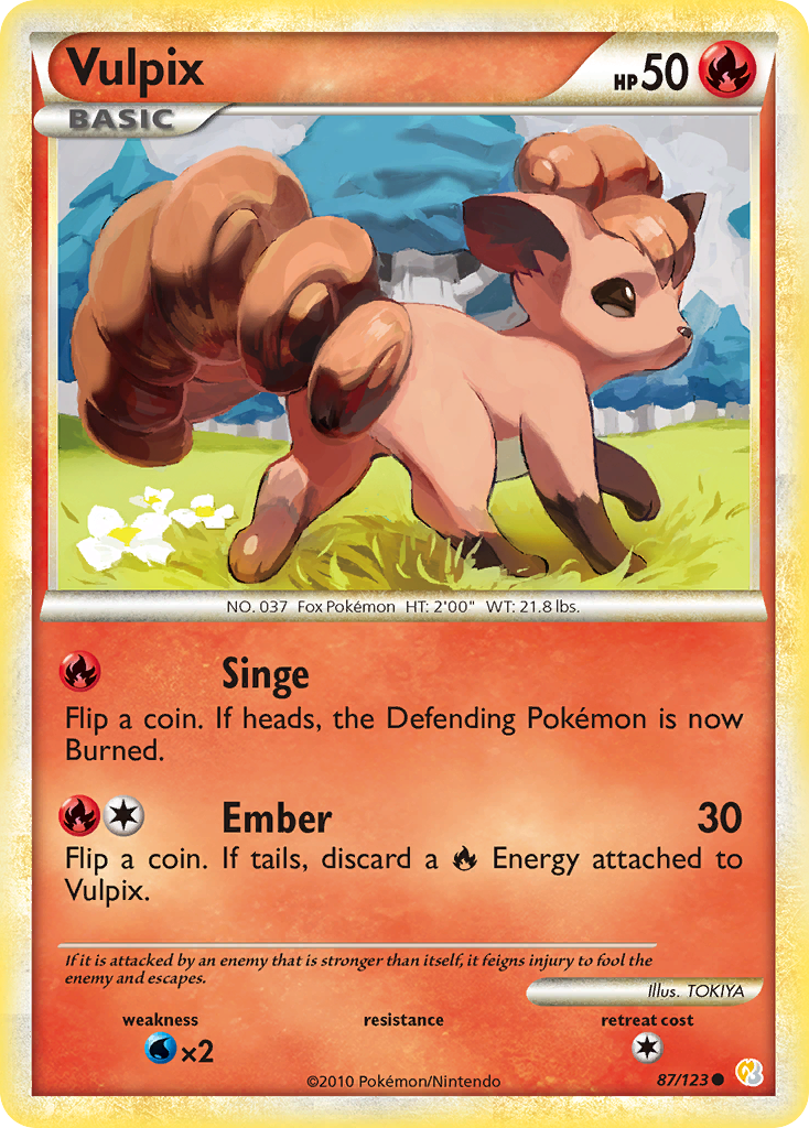 Vulpix (87/123) [HeartGold & SoulSilver: Base Set] | Devastation Store