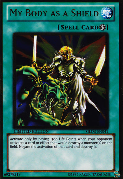 My Body as a Shield [GLD3-EN041] Gold Rare | Devastation Store