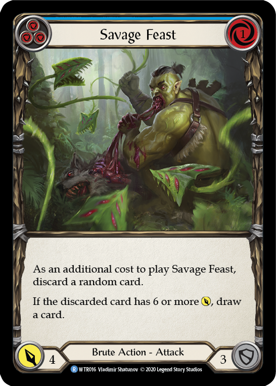 Savage Feast (Blue) [WTR016] Unlimited Edition Rainbow Foil - Devastation Store | Devastation Store