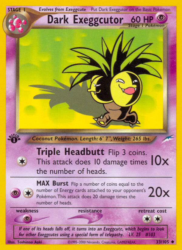 Dark Exeggutor (33/105) [Neo Destiny 1st Edition] | Devastation Store