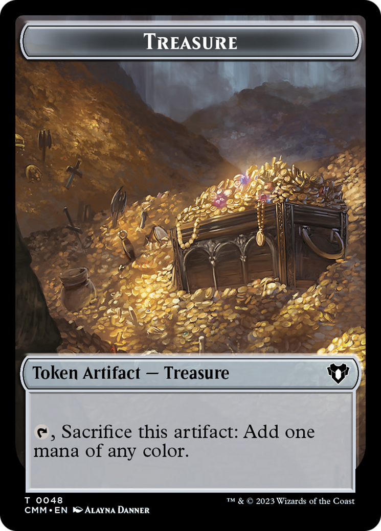 Treasure // Cat (0005) Double-Sided Token [Commander Masters Tokens] | Devastation Store