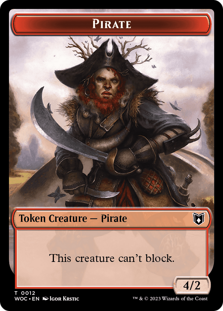 Pirate // Pegasus Double-Sided Token [Wilds of Eldraine Commander Tokens] | Devastation Store