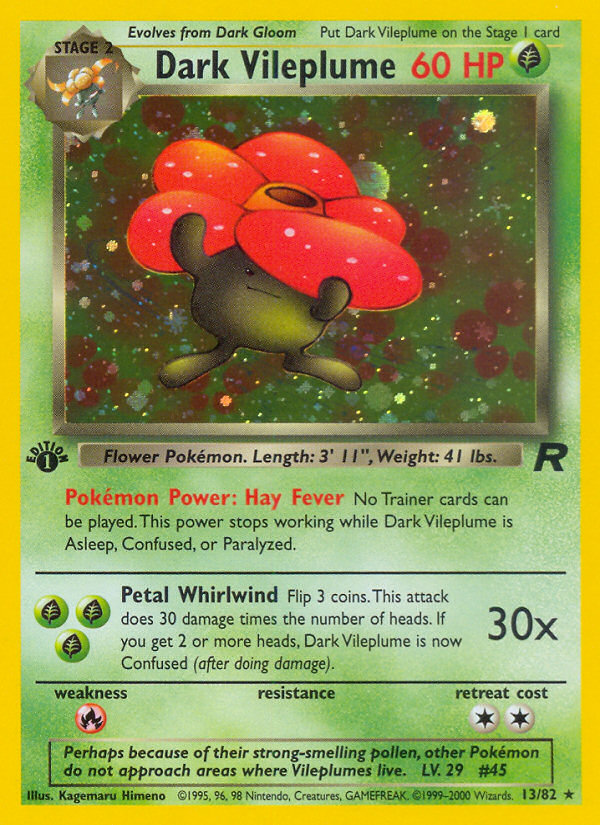 Dark Vileplume (13/82) [Team Rocket 1st Edition] | Devastation Store