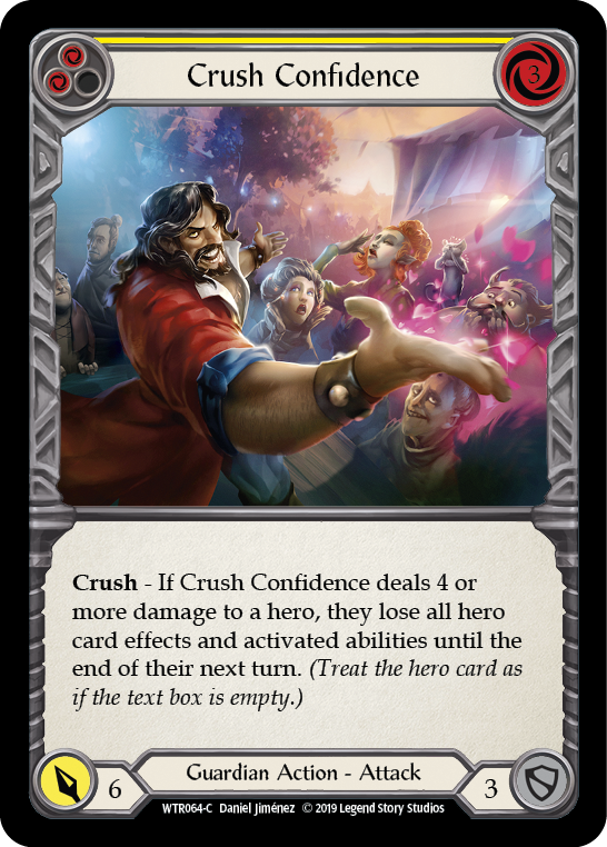 Crush Confidence (Yellow) [WTR064-C] Alpha Print Rainbow Foil - Devastation Store | Devastation Store