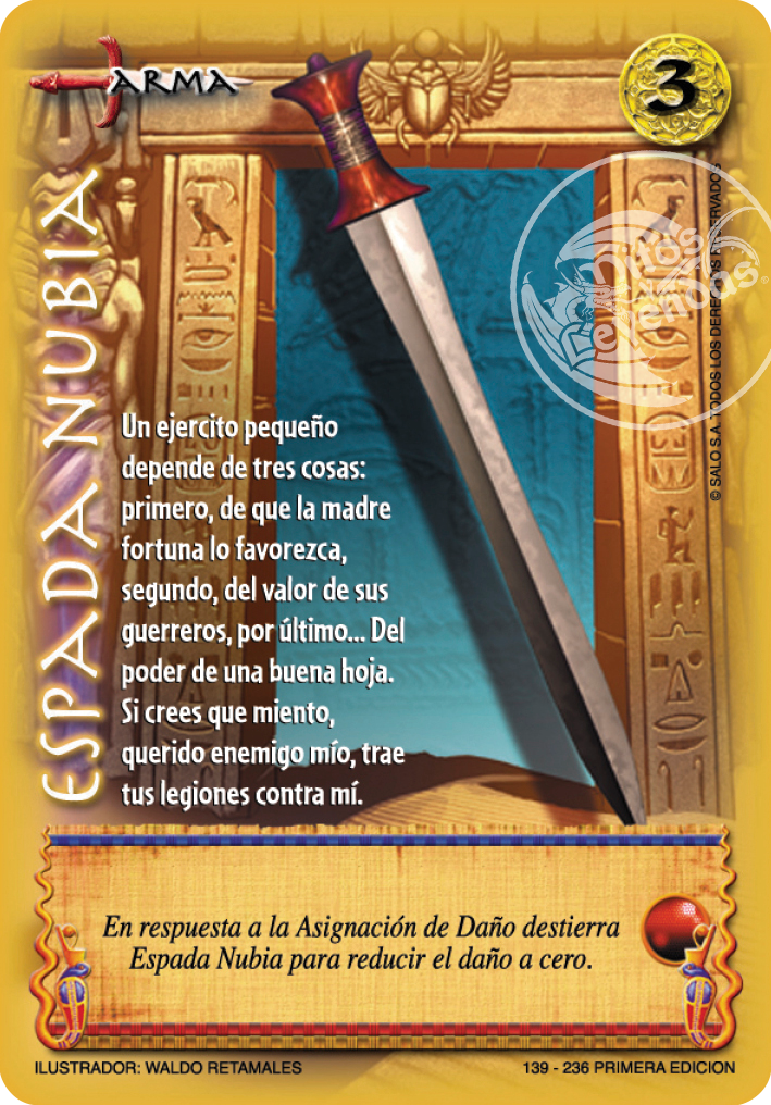 Espada Nubia, Leyendas - Devastation Store | Devastation Store