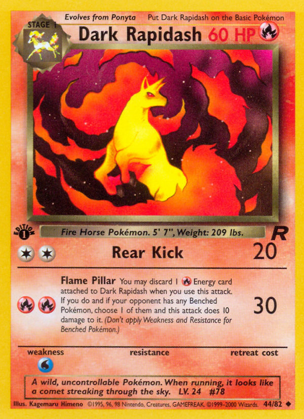 Dark Rapidash (44/82) [Team Rocket 1st Edition] | Devastation Store