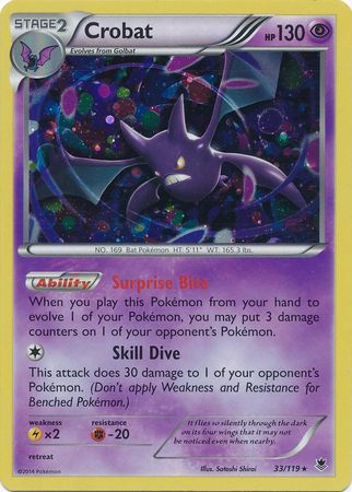 Crobat (33/119) (Cosmos Holo) [XY: Phantom Forces] | Devastation Store