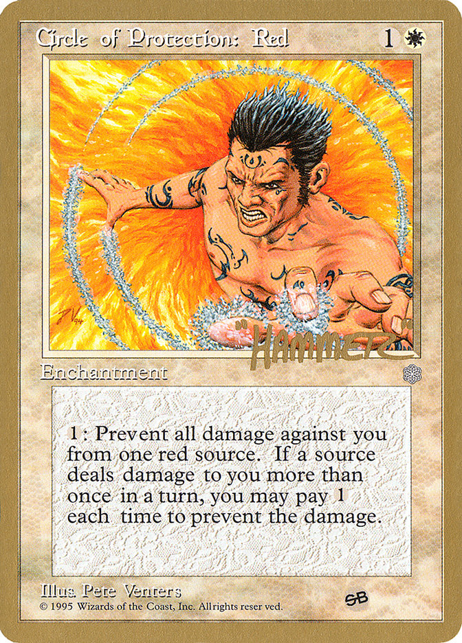 Circle of Protection: Red (Shawn "Hammer" Regnier) (SB) [Pro Tour Collector Set] | Devastation Store