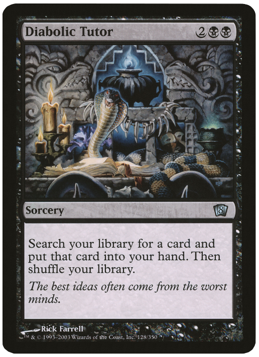Diabolic Tutor (Oversized) [Eighth Edition Box Topper] | Devastation Store