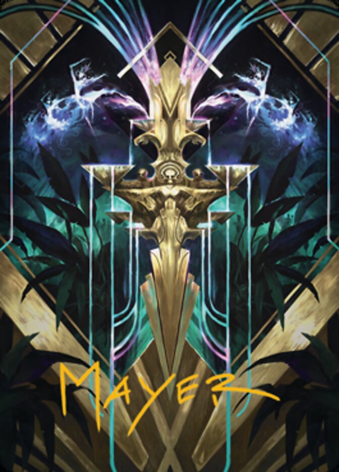 Halo Fountain Art Card (Gold-Stamped Signature) [Streets of New Capenna Art Series] | Devastation Store