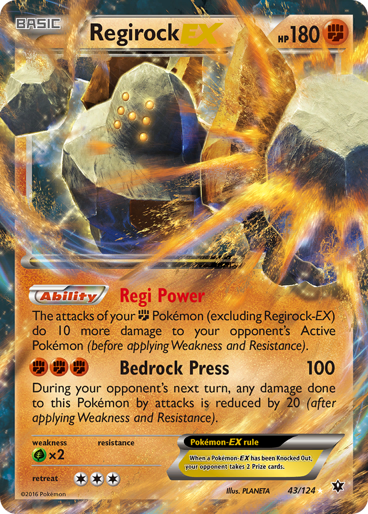 Regirock EX (43/124) [XY: Fates Collide] | Devastation Store