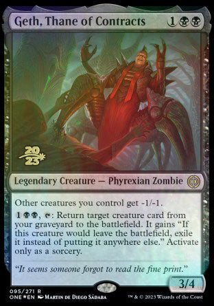 Geth, Thane of Contracts [Phyrexia: All Will Be One Prerelease Promos] | Devastation Store