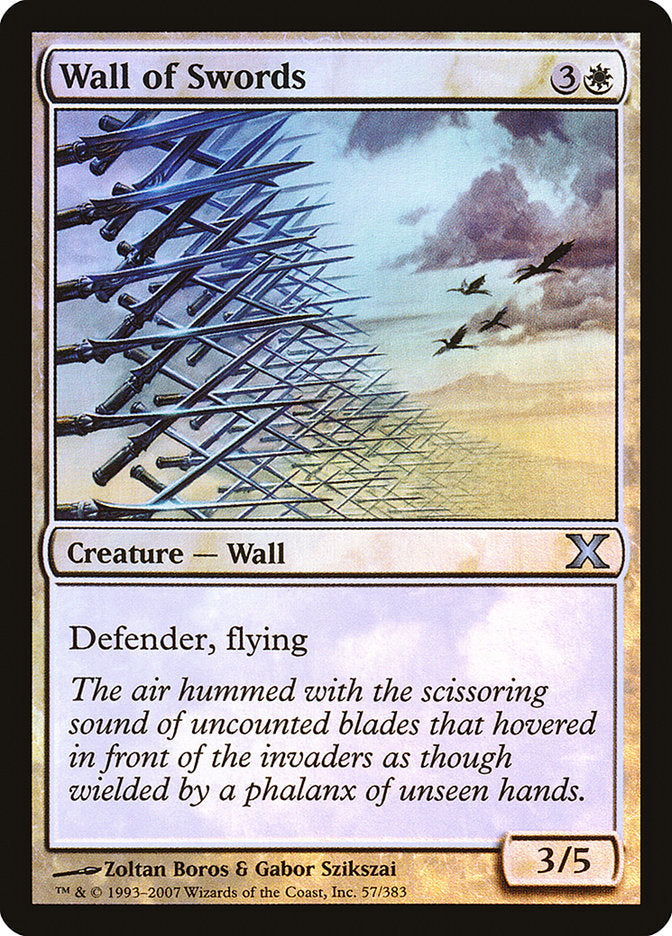 Wall of Swords (Premium Foil) [Tenth Edition] | Devastation Store