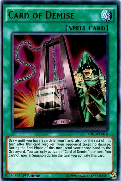 Card of Demise [MIL1-EN014] Ultra Rare | Devastation Store