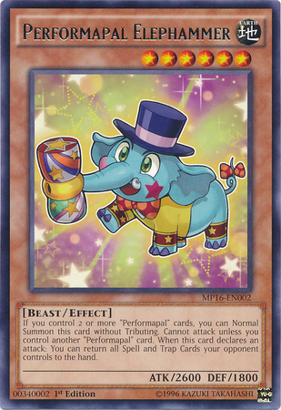 Performapal Elephammer [MP16-EN002] Rare | Devastation Store